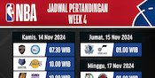 Jadwal Live Streaming Pertandingan Pekan 4 NBA 2024/2025 di Vidio Jadwal Live Streaming Pertandingan Pekan 4 NBA 2024/2025 di Vidio