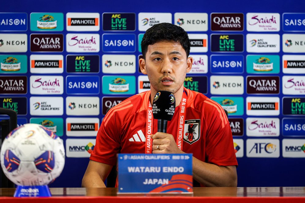 Timnas Indonesia vs Timnas Jepang, Wataru Endo Nantikan Atmosfer Istimewa di GBK Timnas Indonesia vs Timnas Jepang, Wataru Endo Nantikan Atmosfer Istimewa di GBK