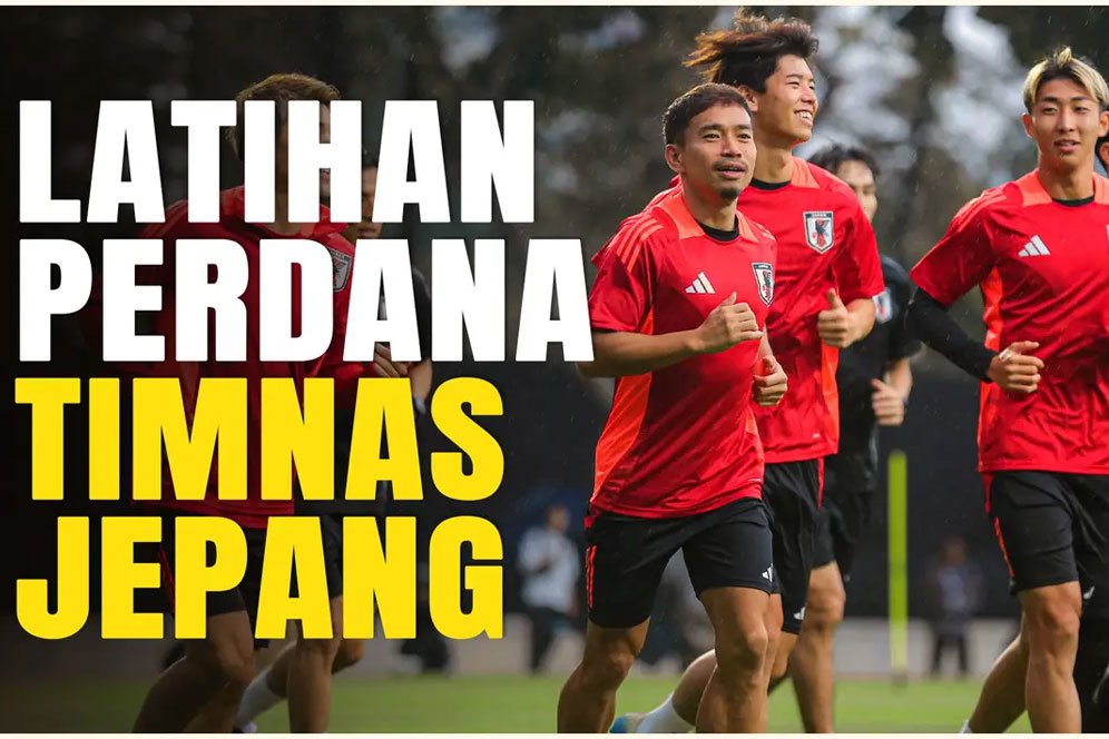 Hujan Menyambut Timnas Jepang yang Mulai Latihan Perdana Jelang Hadapi Indonesia
