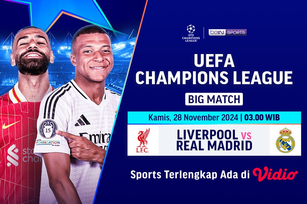 Link Live Streaming Big Match Liga Champions Liverpool vs Real Madrid pada Matchweek 5 di Vidio Link Live Streaming Big Match Liga Champions Liverpool vs Real Madrid pada Matchweek 5 di Vidio