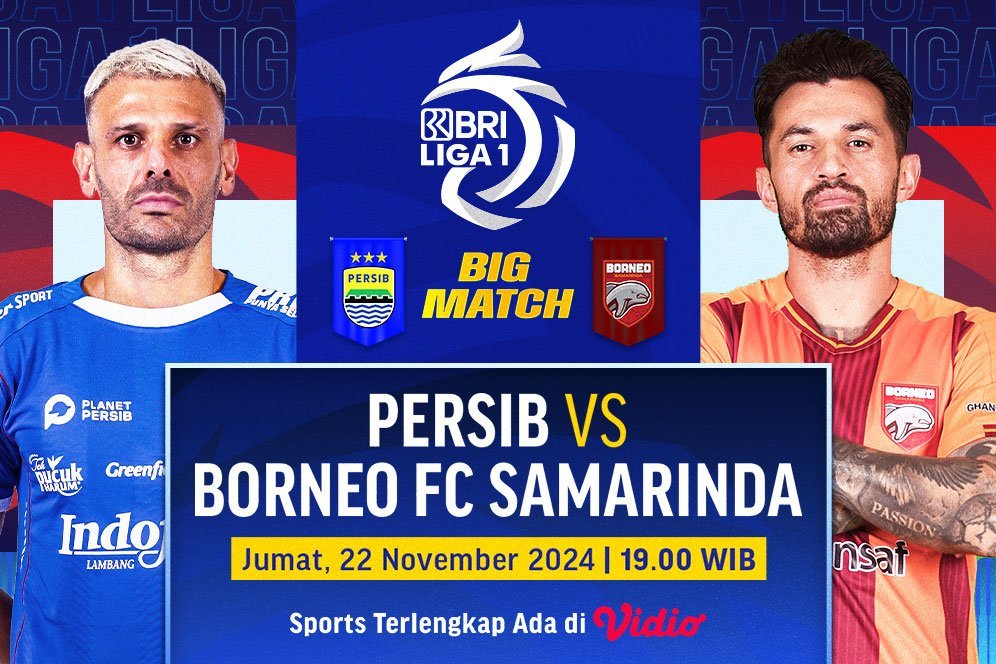 Link Siaran Langsung Pertandingan BRI Liga 1 Persib vs Borneo FC di Vidio Pekan Ini Link Siaran Langsung Pertandingan BRI Liga 1 Persib vs Borneo FC di Vidio Pekan Ini
