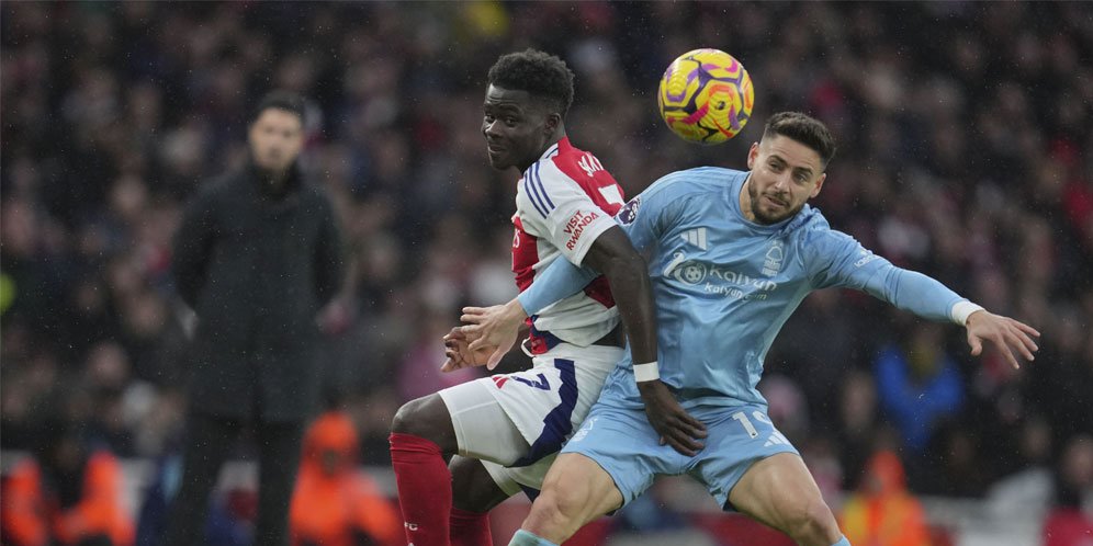 Rapor Pemain Arsenal ketika Lumat Nottingham Forest: Determinasi Luar Biasa Bukayo Saka