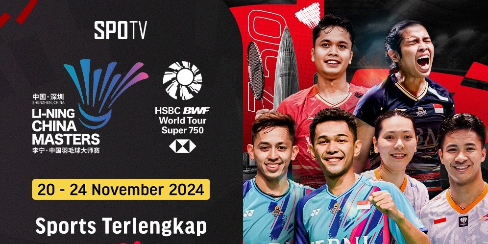 Jadwal Siaran Langsung BWF Li-ning China Masters 2024 Pekan Ini di Vidio