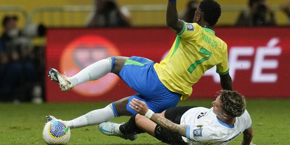 Hasil Brasil vs Uruguay: Skor 1-1