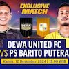Live Streaming Eksklusif BRI Liga 1: Dewa United FC vs Barito Putera di Vidio