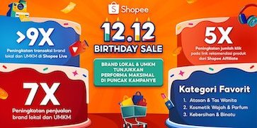 Brand Lokal & UMKM Catatkan Performa Maksimal di Akhir Tahun, Penjualan Naik hingga 7 Kali Lipat di Puncak 12.12 Birthday Sale Brand Lokal & UMKM Catatkan Performa Maksimal di Akhir Tahun, Penjualan Naik hingga 7 Kali Lipat di Puncak 12.12 Birthday Sale