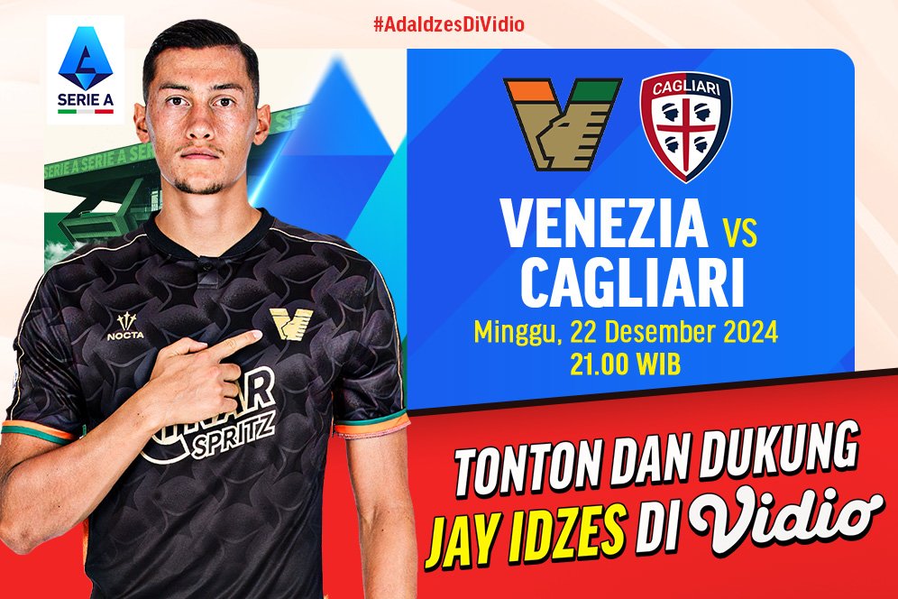 Link Siaran Langsung Liga Italia: Venezia vs Cagliari di Vidio Pekan Ini Link Siaran Langsung Liga Italia: Venezia vs Cagliari di Vidio Pekan Ini