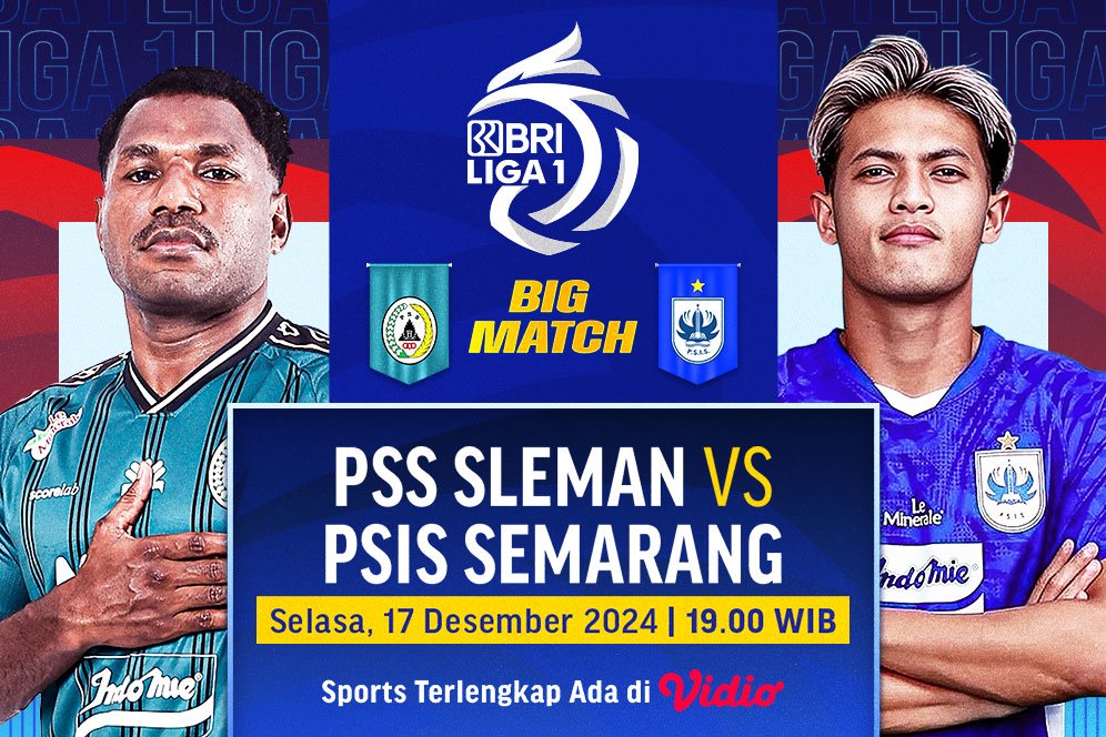 Siaran Langsung Big Match BRI Liga 1: PSS Sleman vs PSIS Semarang di Vidio