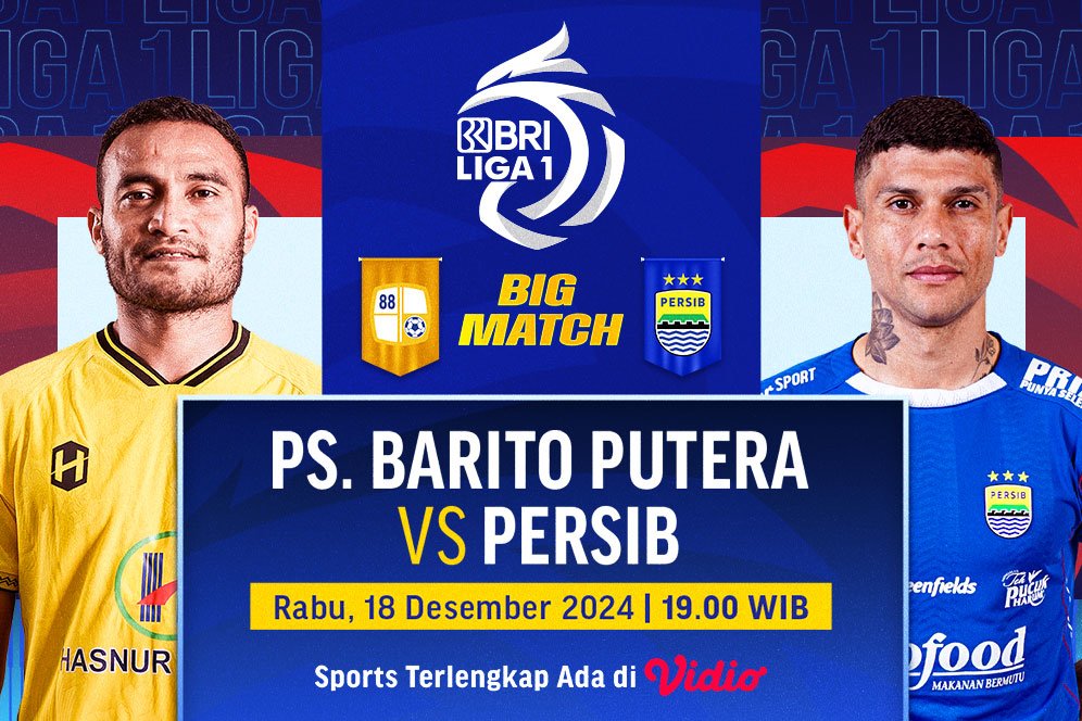 Live Streaming Big Match BRI Liga 1: Barito Putera vs Persib Bandung di Vidio Live Streaming Big Match BRI Liga 1: Barito Putera vs Persib Bandung di Vidio