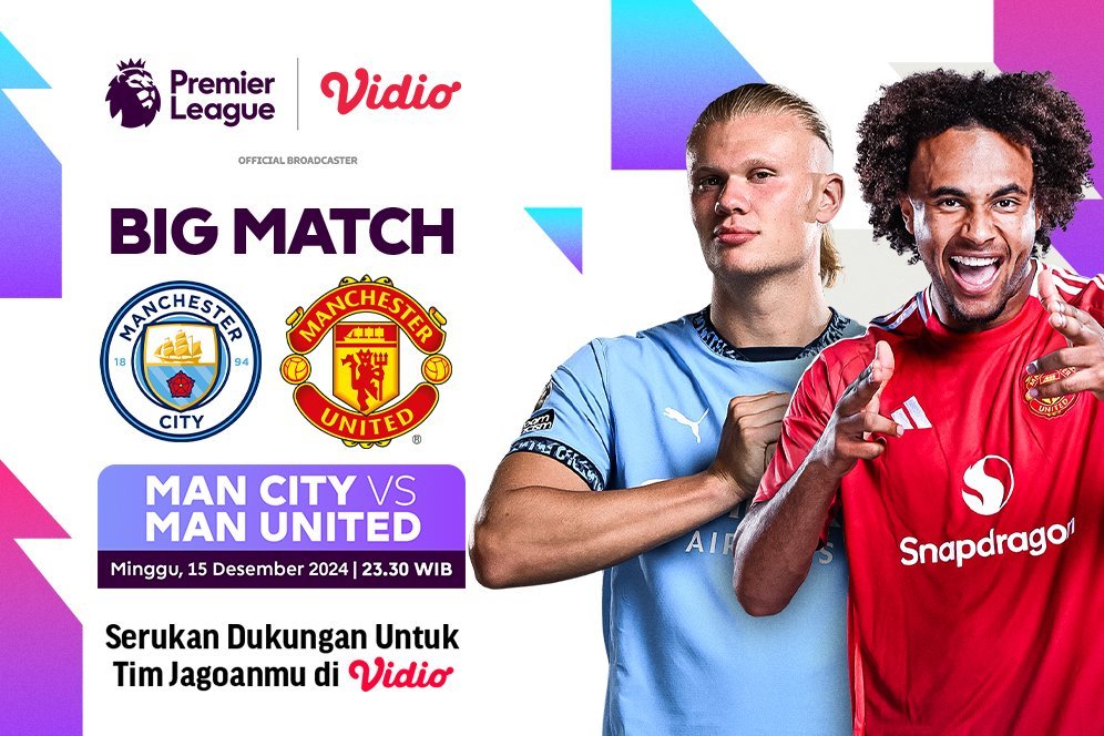 Live Streaming Liga Inggris: Manchester City vs Manchester United di Vidio Live Streaming Liga Inggris: Manchester City vs Manchester United di Vidio