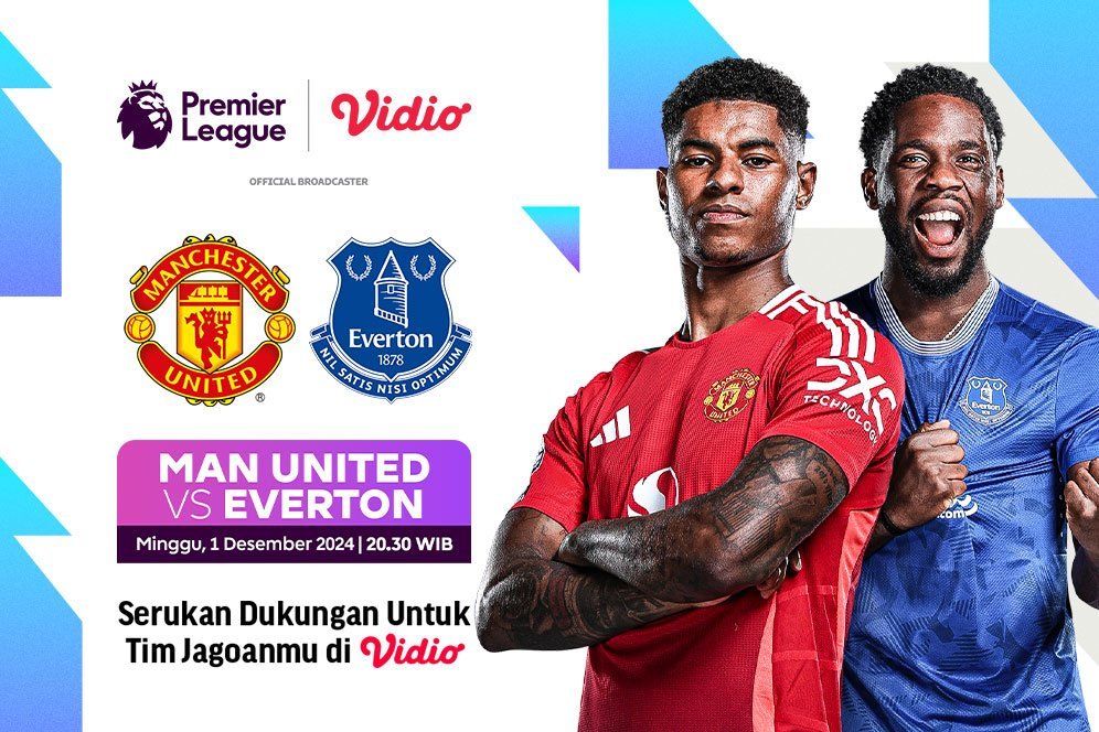 Live Streaming Pertandingan Liga Inggris Manchester United vs Everton di Vidio Pekan Ini Live Streaming Pertandingan Liga Inggris Manchester United vs Everton di Vidio Pekan Ini