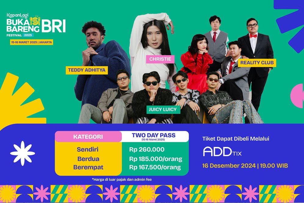 Ada Juicy Luicy hingga Reality Club, Inilah Line Up Phase 1 KapanLagi Buka Bareng BRI Festival 2025