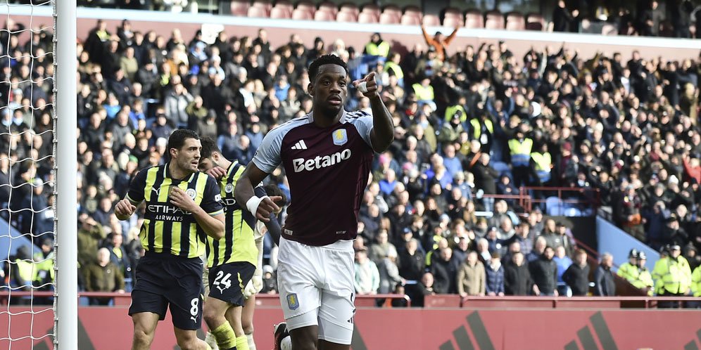 Hasil Aston Villa vs Manchester City: Skor 2-1