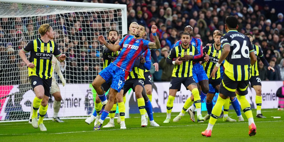 Hasil Crystal Palace vs Manchester City: Skor 2-2