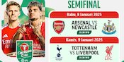 Jadwal dan Link Siaran Langsung Semifinal Carabao Cup 2024/25 Leg Pertama di Vidio