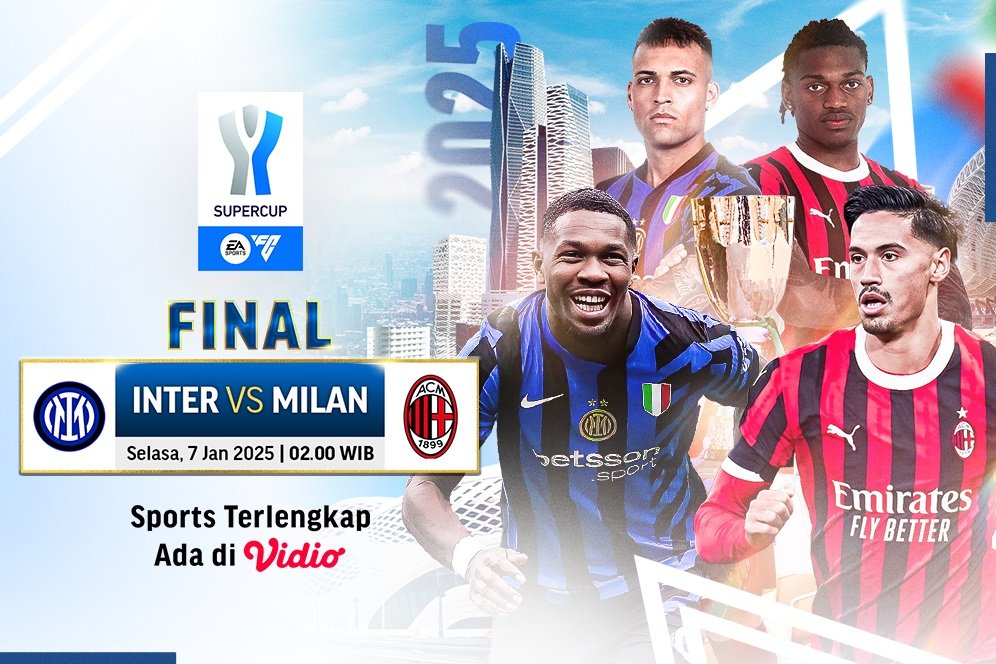 Siaran Langsung Final Supercoppa Italiana 2025: Inter Milan vs AC Milan di Vidio
