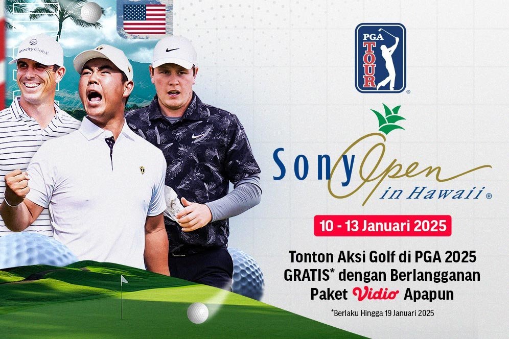 Jadwal Siaran Langsung PGA Tour - Sony Open in Hawaii 2025 di Vidio