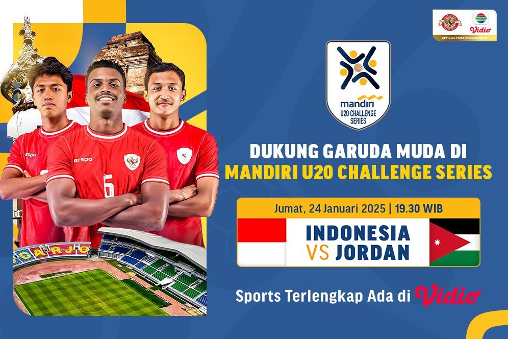 Siaran Langsung Mandiri U-20 Challenge Cup 2025: Indonesia U-20 vs Jordan U-20 di Vidio