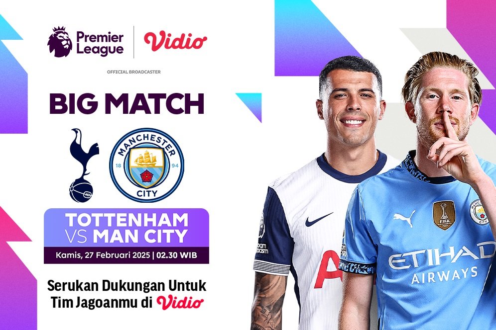 Link Live Streaming Big Match Liga Inggris: Tottenham vs Manchester City di Vidio Link Live Streaming Big Match Liga Inggris: Tottenham vs Manchester City di Vidio