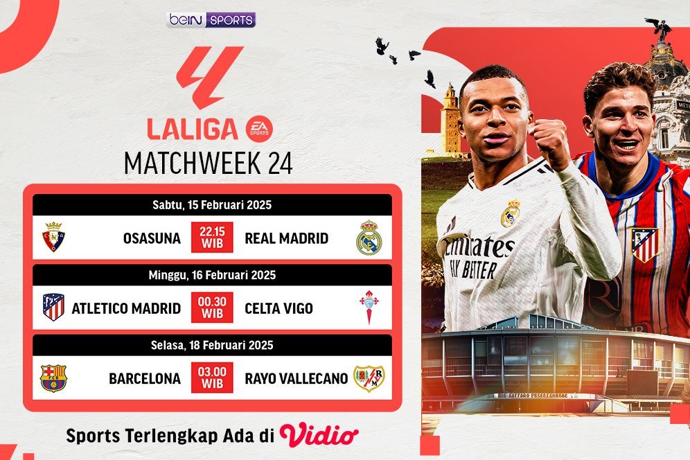 Jadwal Siaran Langsung Liga Spanyol 2024/25 di Vidio Pekan Ini