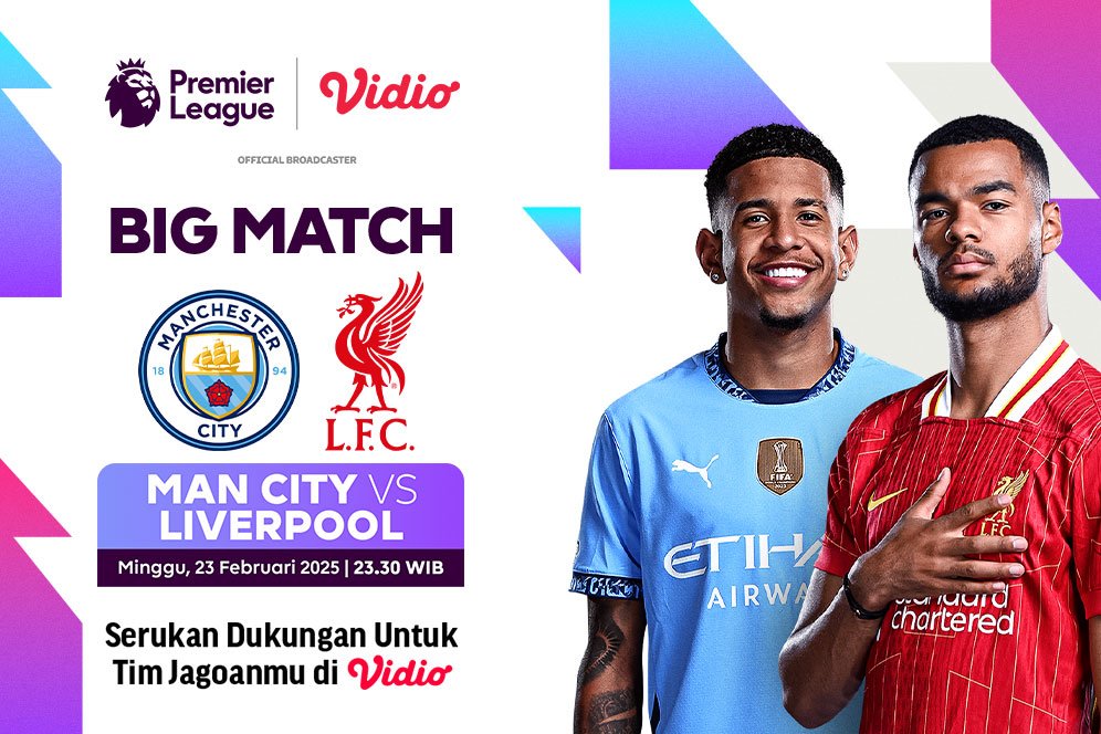 Link Live Streaming Big Match Liga Inggris: Manchester City vs Liverpool di Vidio