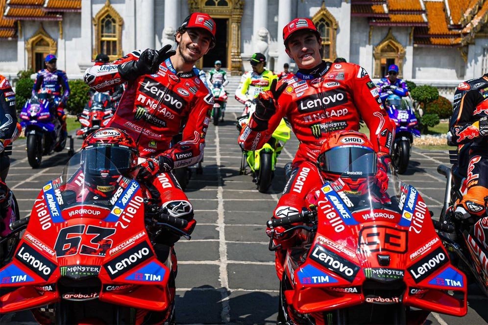 Ducati Sebut Marc Marquez dan Pecco Bagnaia Akur, Bahkan Janjian Makan Siang Sambil Bawa Pasangan