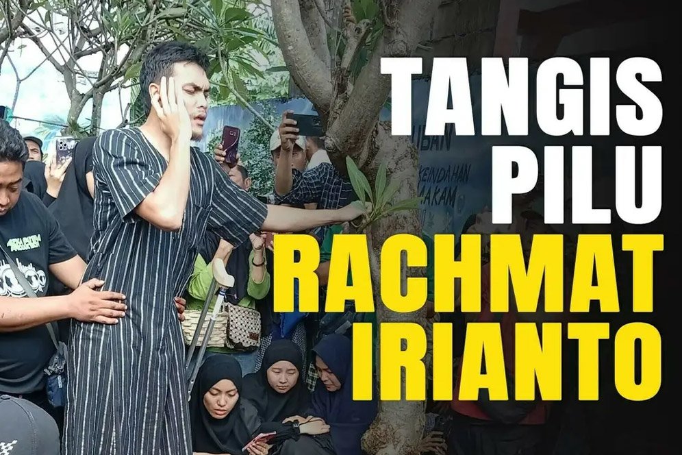Air Mata Rachmat Irianto di Pusara Sang Ayah, Bejo Sugiantoro Air Mata Rachmat Irianto di Pusara Sang Ayah, Bejo Sugiantoro