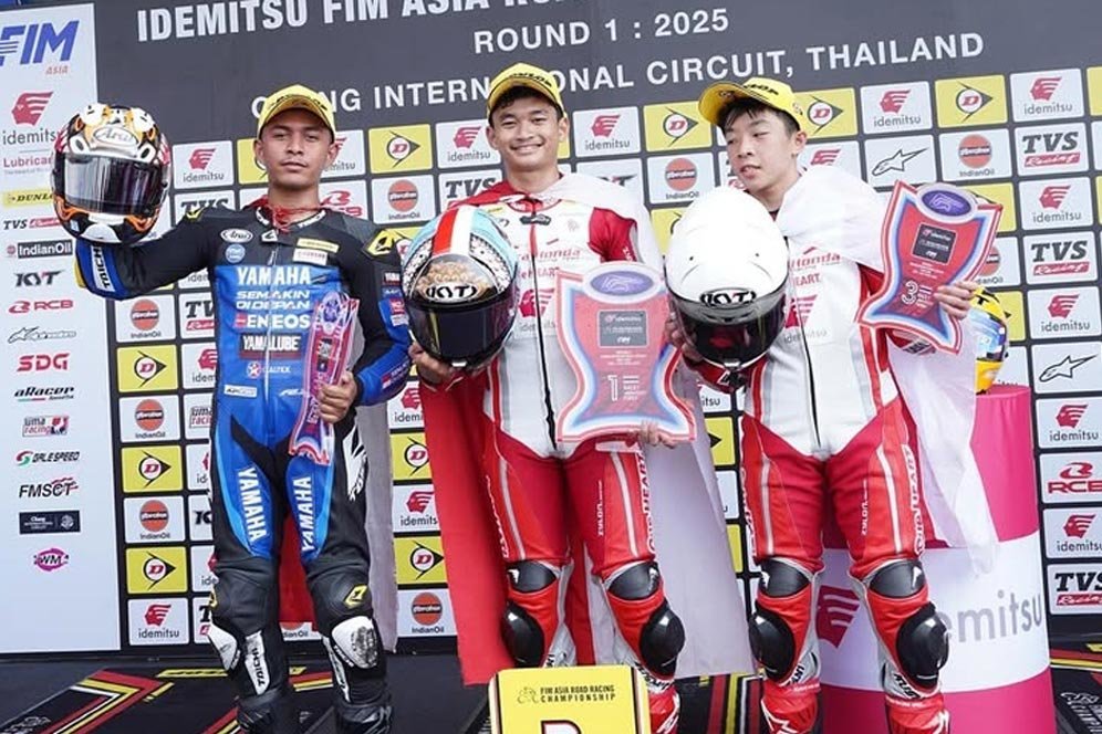 Hasil Race 1 ARRC AP250 Thailand 2025: Indonesia Kuasai 6 Besar, Fadillah Arbi Aditama Kalahkan Candra Hermawan