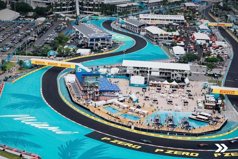 Mengintip 'Pantai Palsu' di Sirkuit Miami Tuan Rumah Formula 1, Usaha Tiru Ikon Sirkuit Monako