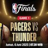 Jadwal Live Streaming NBA Finals 2025 Game 1 di Vidio: Indiana Pacers vs Oklahoma City Thunder
