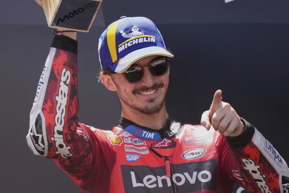 Pecco Bagnaia Sebut Finis Ketiga di MotoGP Aragon Bagai Kemenangan Usai Ganti Cakram Rem Motor