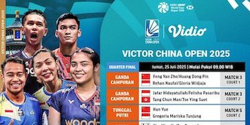 Streaming Victor China Open 2025 Babak Perempat Final di Vidio Streaming Victor China Open 2025 Babak Perempat Final di Vidio