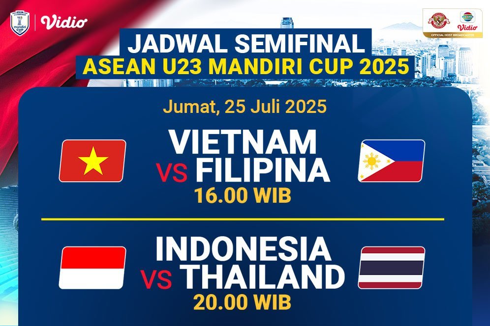 Jadwal Siaran Langsung Semifinal ASEAN U-23 Championship 2025 di Vidio, Jumat 25 Juli 2025