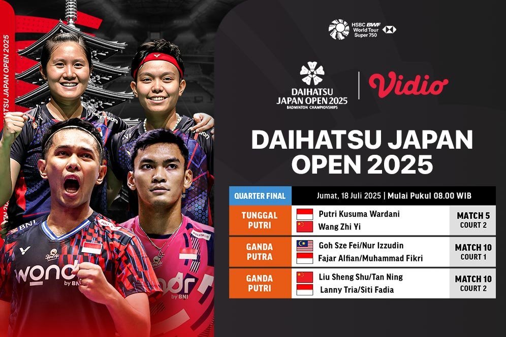 Nonton Live Stream Daihatsu Japan Open 2025 di Vidio