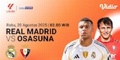 Eksklusif Live Streaming LaLiga 2025/26 Real Madrid vs Osasuna: Tayang di Vidio Eksklusif Live Streaming LaLiga 2025/26 Real Madrid vs Osasuna: Tayang di Vidio