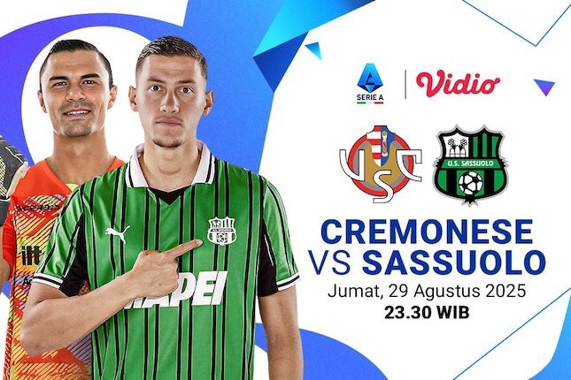 Prediksi Starting XI Cremonese vs Sassuolo Live streaming Cremonese vs Sassuolo di Vidio (c) Vidio