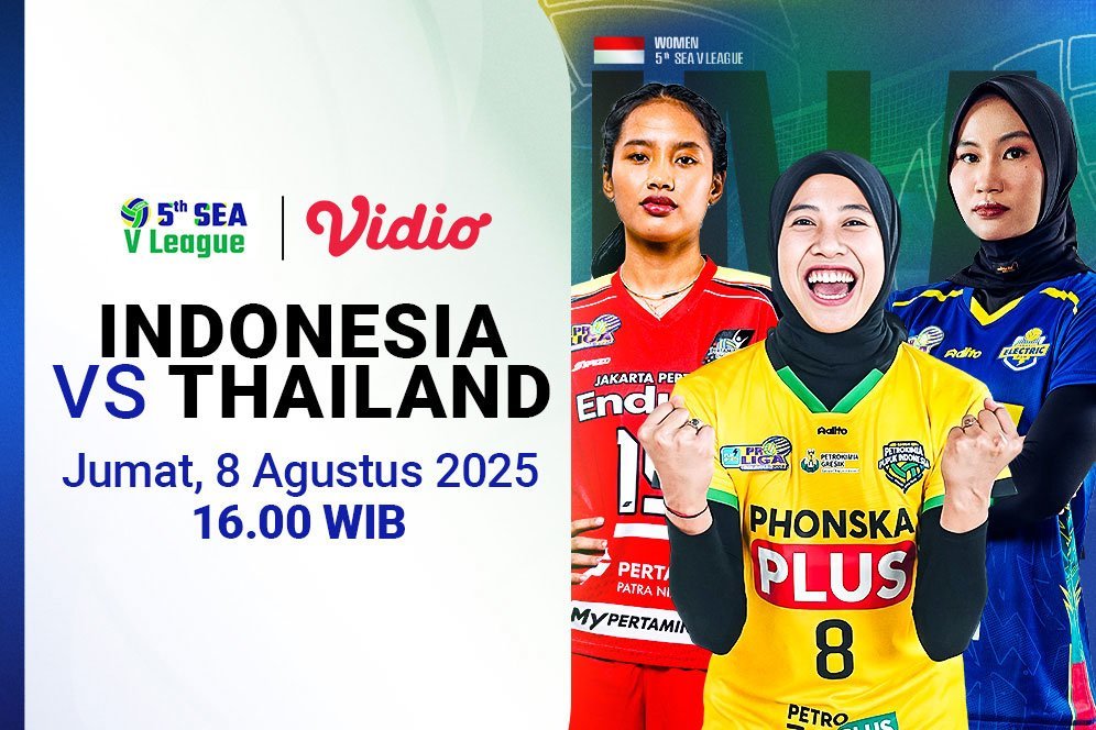 Jadwal SEA V League 2025: Indonesia vs Thailand Leg 2, Nonton Live Stream di Vidio Jadwal SEA V League 2025: Indonesia vs Thailand Leg 2, Nonton Live Stream di Vidio