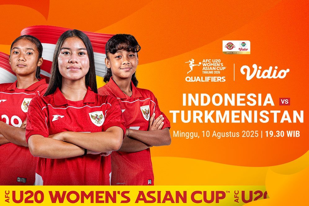 Nonton Siaran Langsung Indonesia vs Turkmenistan - Kualifikasi Piala Asia Wanita U-20 2026 di Vidio Nonton Siaran Langsung Indonesia vs Turkmenistan - Kualifikasi Piala Asia Wanita U-20 2026 di Vidio