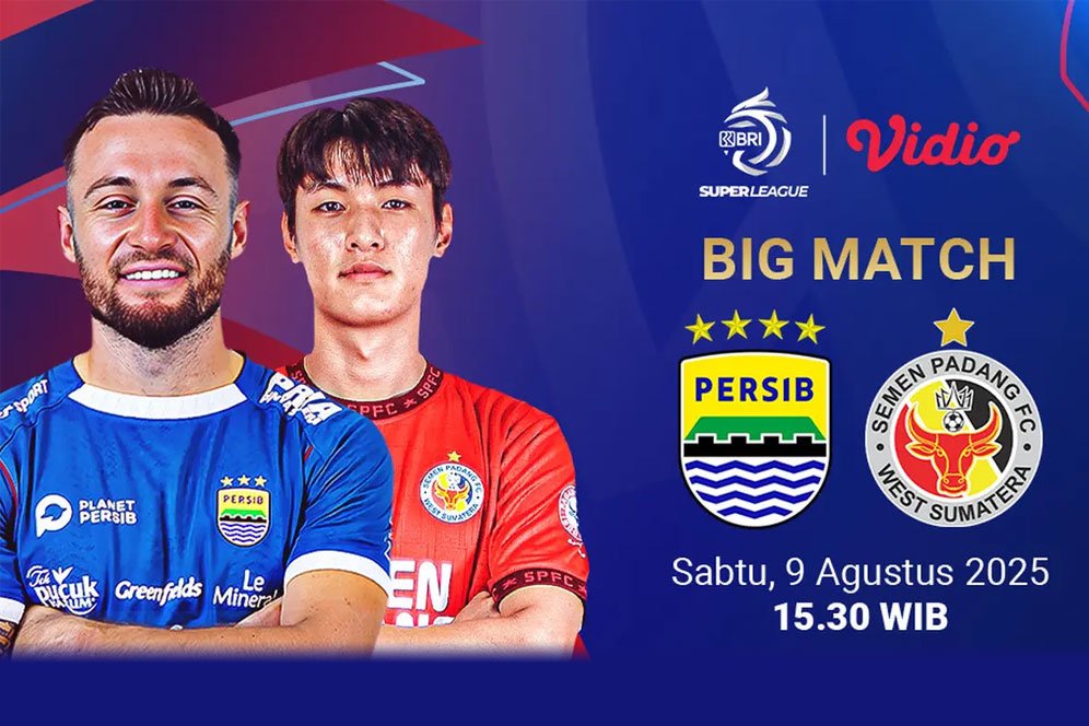 Jadwal Siaran Langsung BRI Super League: Persib Bandung vs Semen Padang 9 Agustus 2025