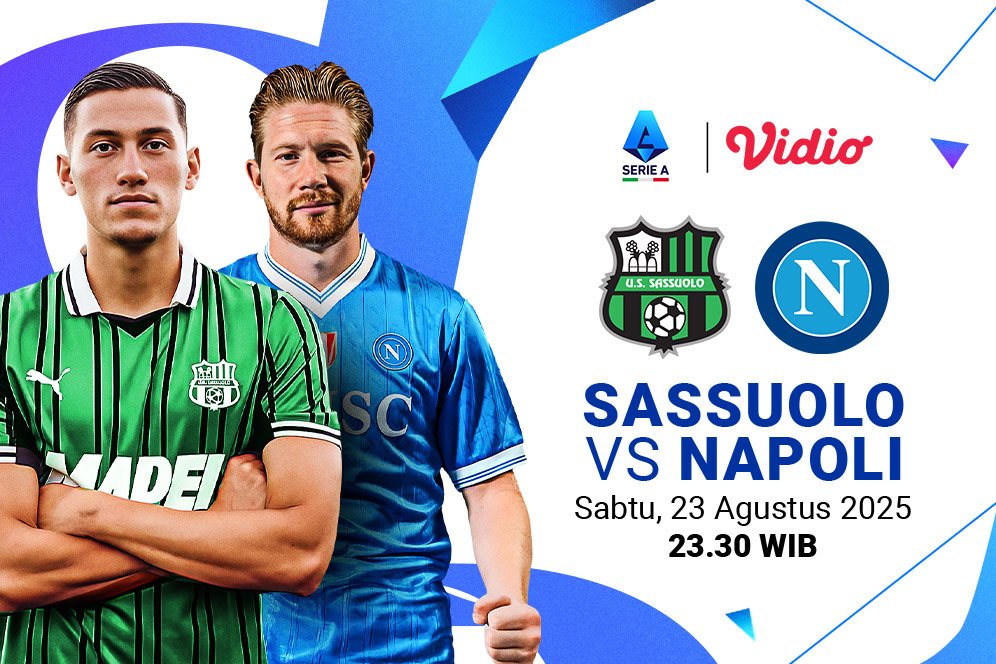 Link Nonton Serie A 2025/26 Sassuolo vs Napoli: Eksklusif di Vidio Link Nonton Serie A 2025/26 Sassuolo vs Napoli: Eksklusif di Vidio