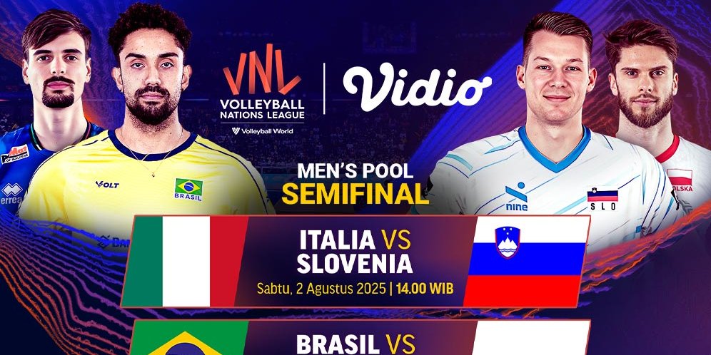 Link Live Stream Babak Semifinal VNL Men's Pool 2025 di Vidio Link Live Stream Babak Semifinal VNL Men's Pool 2025 di Vidio