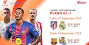 Cek Jadwal Lengkap LaLiga 2025/2026 Pekan Ketujuh, Tayang di Vidio
