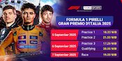 Saksikan Formula 1 Italia Grand Prix 2025: Live Streaming Eksklusif di Vidio Saksikan Formula 1 Italia Grand Prix 2025: Live Streaming Eksklusif di Vidio