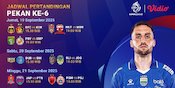 Simak Jadwal Lengkap BRI Super League 2025/2026 Pekan Keenam, Eksklusif di Vidio