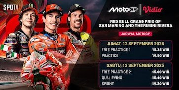 Saksikan MotoGP San Marino 2025, Eksklusif Hanya di Vidio Saksikan MotoGP San Marino 2025, Eksklusif Hanya di Vidio