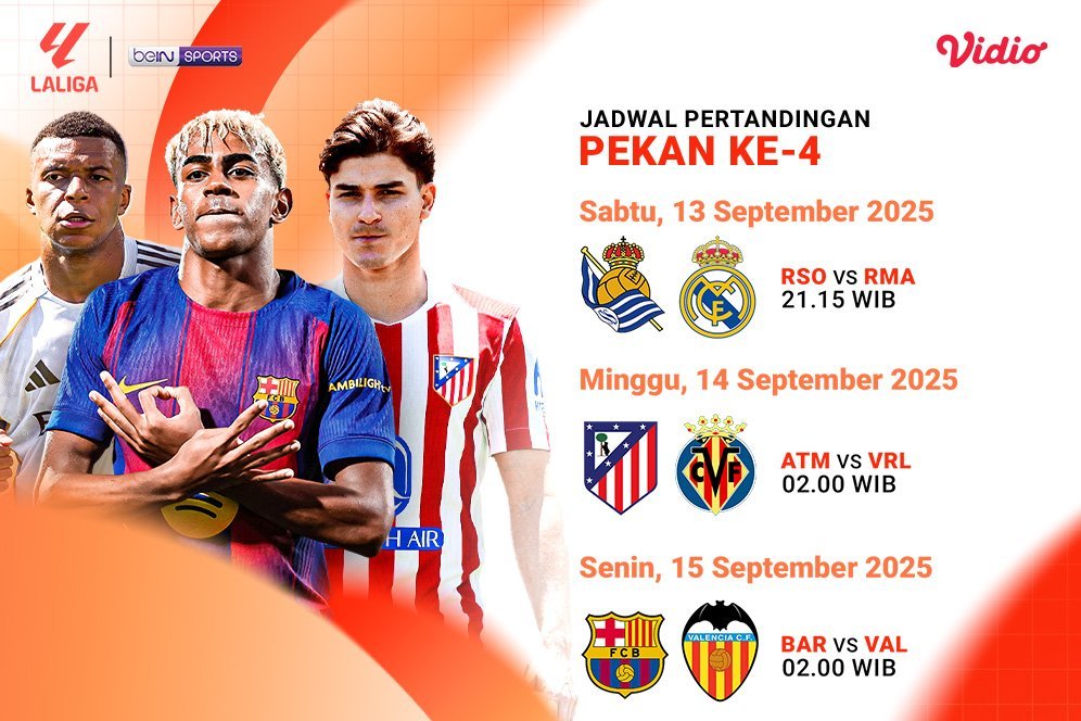 Jadwal Live LaLiga 2025/2026 Pekan Keempat, Hanya di Vidio