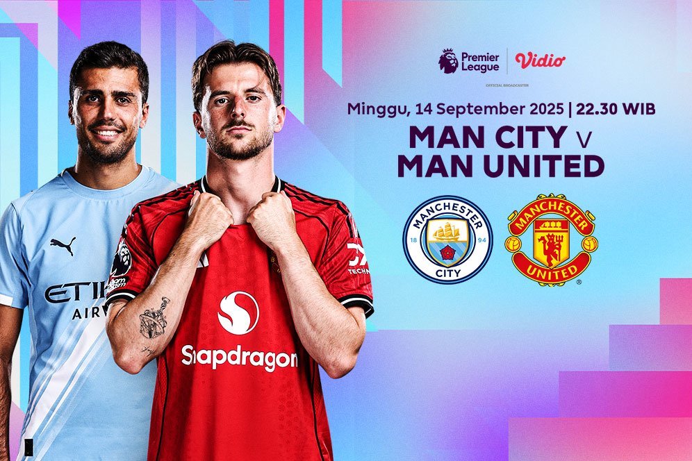Saksikan Live Streaming Premier League 2025/2026 Manchester City vs Manchester United di Vidio