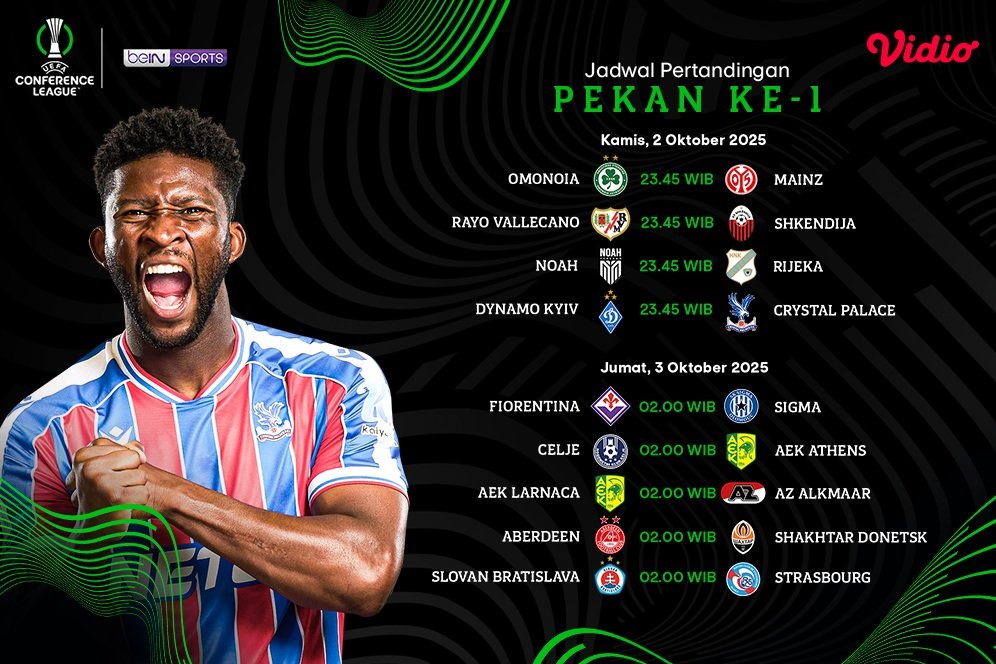 Cek Jadwal dan Nonton UEFA Conference League 2025/26: Hanya di Vidio