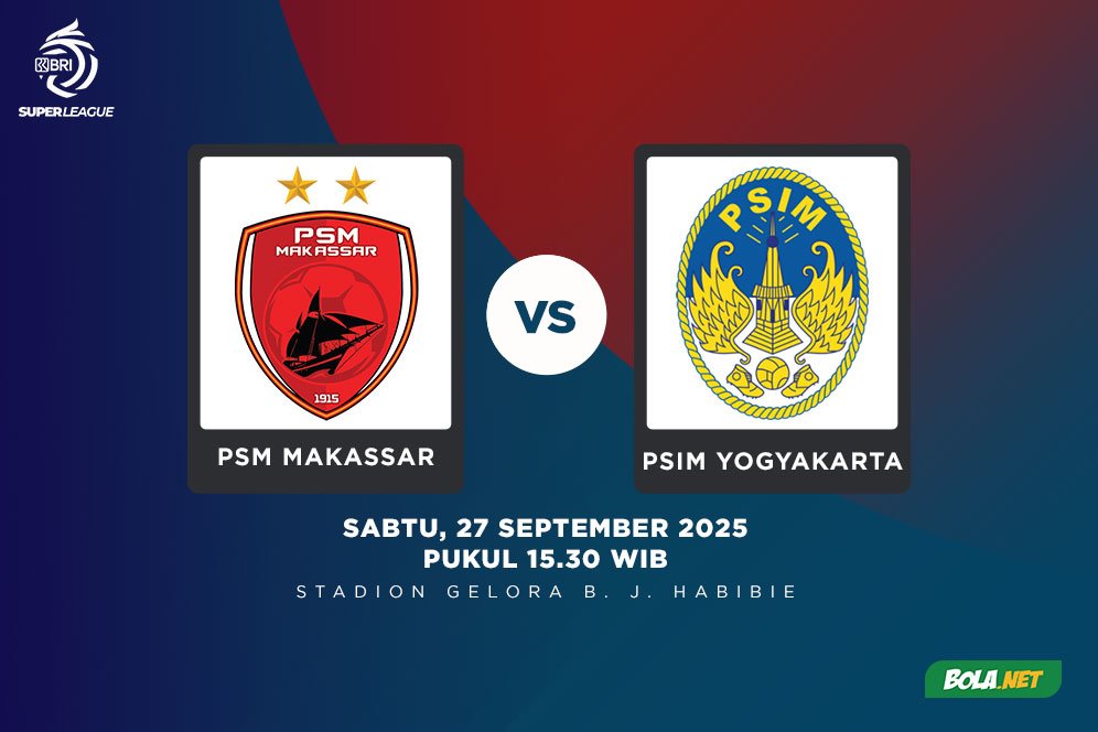 Prediksi BRI Super League: PSM Makassar vs PSIM Yogyakarta, 27 September 2025