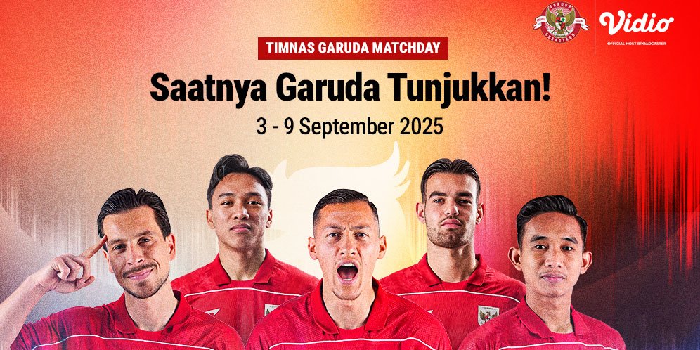 Live Streaming Timnas Indonesia FIFA Matchday September 2025, Eksklusif di Vidio